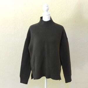 Sweet Romeo Army Green Mock Neck Cool Girl Tunic Sweater Size XL